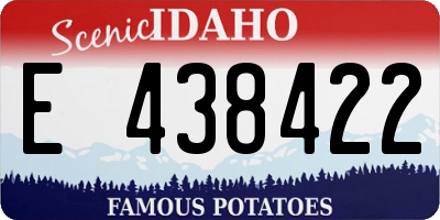 ID license plate E438422