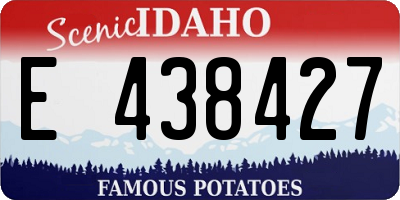 ID license plate E438427