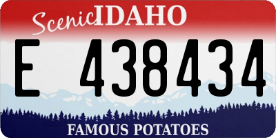 ID license plate E438434