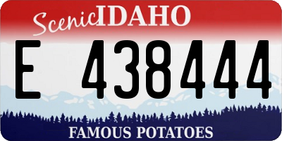 ID license plate E438444