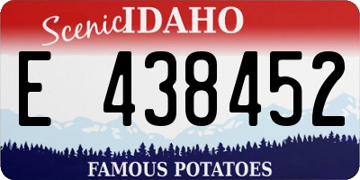 ID license plate E438452