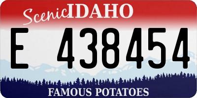 ID license plate E438454