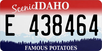ID license plate E438464