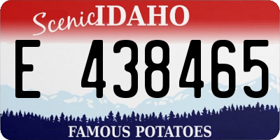 ID license plate E438465