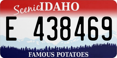 ID license plate E438469