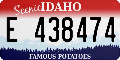 ID license plate E438474