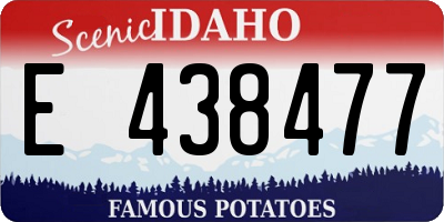 ID license plate E438477