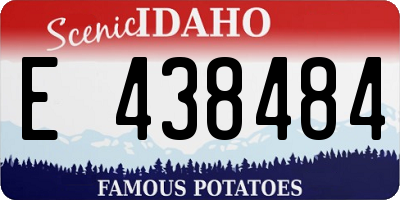 ID license plate E438484
