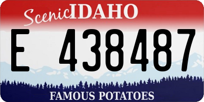 ID license plate E438487
