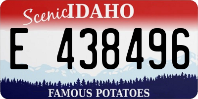 ID license plate E438496