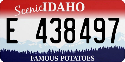 ID license plate E438497