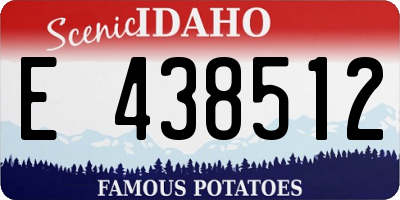 ID license plate E438512
