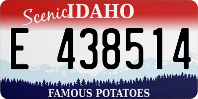 ID license plate E438514
