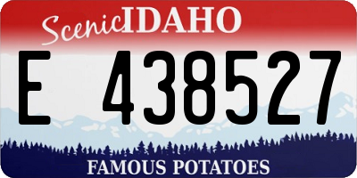 ID license plate E438527