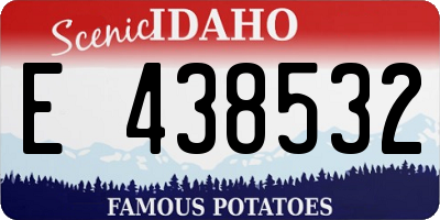 ID license plate E438532
