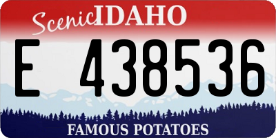 ID license plate E438536