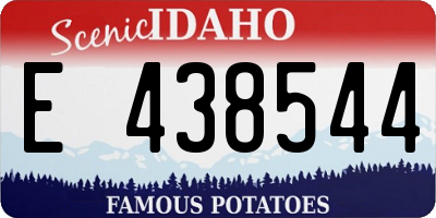 ID license plate E438544