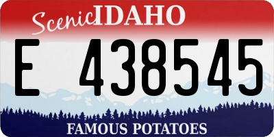 ID license plate E438545