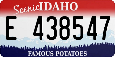 ID license plate E438547