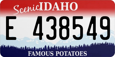 ID license plate E438549