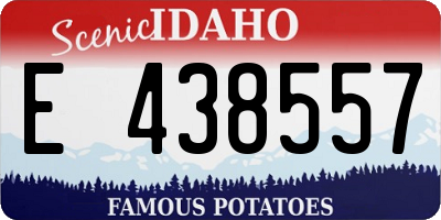 ID license plate E438557