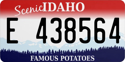 ID license plate E438564