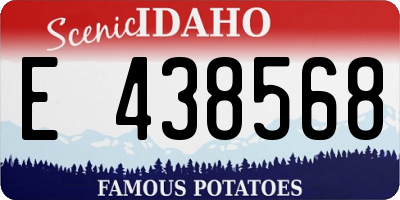 ID license plate E438568