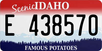ID license plate E438570