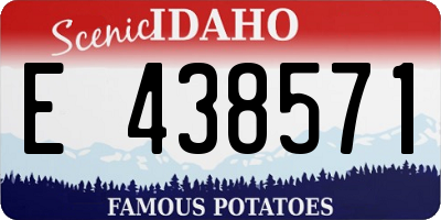ID license plate E438571