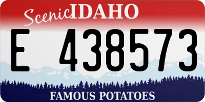 ID license plate E438573