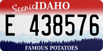 ID license plate E438576