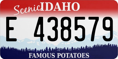 ID license plate E438579