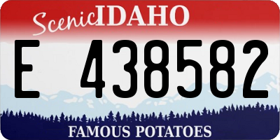 ID license plate E438582