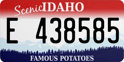 ID license plate E438585