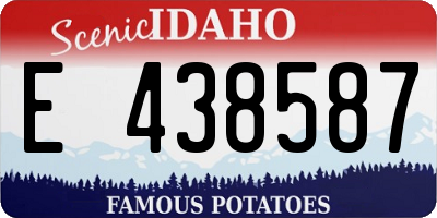 ID license plate E438587