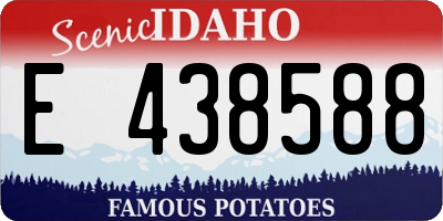ID license plate E438588