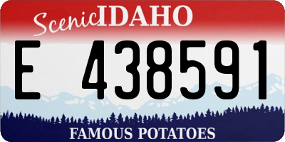 ID license plate E438591