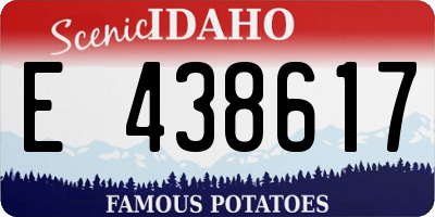 ID license plate E438617