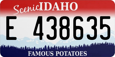 ID license plate E438635