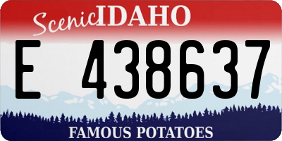ID license plate E438637