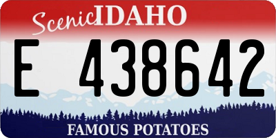 ID license plate E438642
