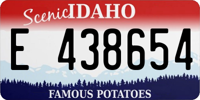 ID license plate E438654