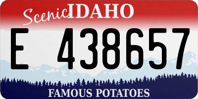ID license plate E438657