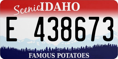 ID license plate E438673