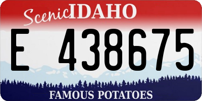 ID license plate E438675