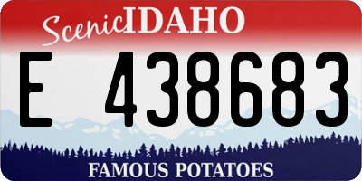 ID license plate E438683