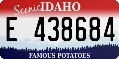 ID license plate E438684