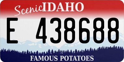 ID license plate E438688