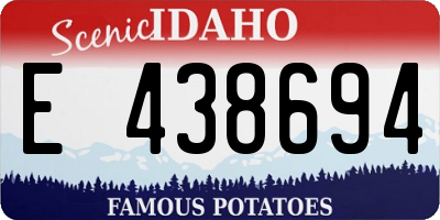 ID license plate E438694
