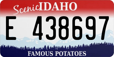 ID license plate E438697